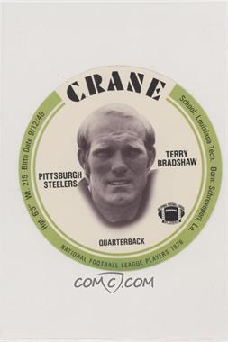 1976 MSA NFL Player Discs - [Base] - Crane Potato Chips #_TEBR.1 - Terry Bradshaw (Green)