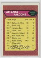 Atlanta Falcons Team Checklist [Poor to Fair]