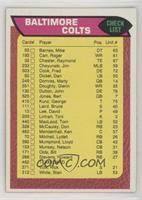 Baltimore Colts Team Checklist