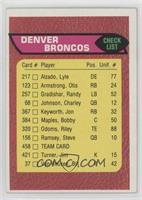 Denver Broncos Team Checklist