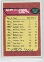 New Orleans Saints Team Checklist