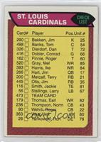 St. Louis Cardinals Team Checklist