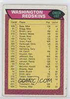 Washington Redskins Team Checklist [Good to VG‑EX]