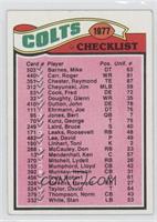 Team Checklist - Baltimore Colts [Good to VG‑EX]