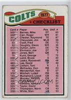 Team Checklist - Baltimore Colts [COMC RCR Poor]