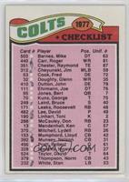 Team Checklist - Baltimore Colts [Poor to Fair]