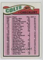 Team Checklist - Baltimore Colts