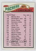 Team Checklist - Green Bay Packers