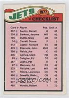 Team Checklist - New York Jets