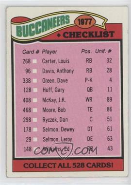 1977 Topps - [Base] #227 - Team Checklist - Tampa Bay Buccaneers [Good to VG‑EX]