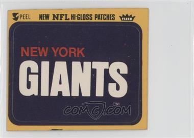 1978 Fleer Team Action Hi-Gloss Patches - [Base] #_NYGL - New York Giants (Logo)