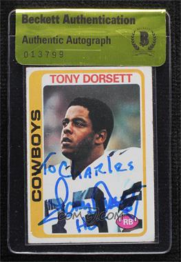 1978 Topps - [Base] #315 - Tony Dorsett [BAS Authentic]