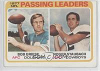 NFL Passing Leaders (Bob Griese, Roger Staubach) [Noted]