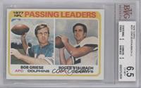 NFL Passing Leaders (Bob Griese, Roger Staubach) [BVG 6.5 EX‑MT…