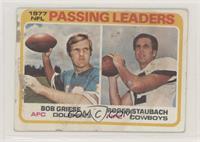 NFL Passing Leaders (Bob Griese, Roger Staubach) [Poor to Fair]