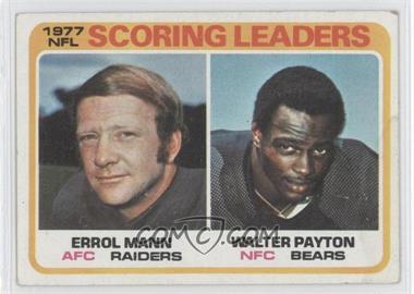 1978 Topps - [Base] #334 - Errol Mann, Walter Payton [Good to VG‑EX]