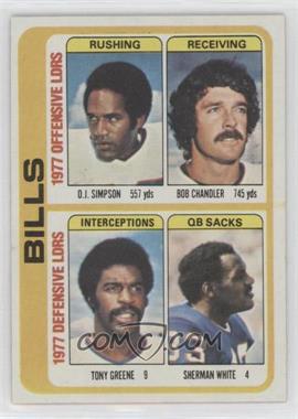 1978 Topps - [Base] #503 - O.J. Simpson, Bob Chandler, Sherman White, Tony Greene