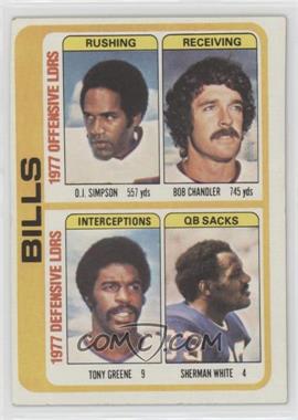 1978 Topps - [Base] #503 - O.J. Simpson, Bob Chandler, Sherman White, Tony Greene