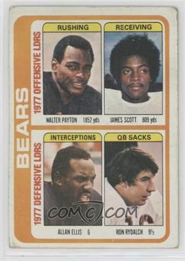 1978 Topps - [Base] #504 - Walter Payton, James Scott, Allan Ellis, Ron Rydalch [Poor to Fair]