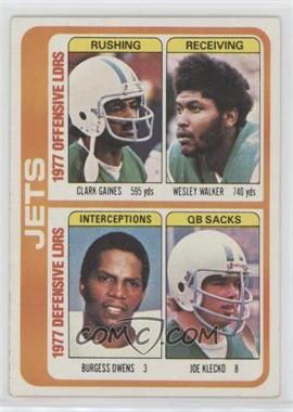 1978 Topps - [Base] #519 - Clark Gaines, Wesley Walker, Burgess Owens, Joe Klecko