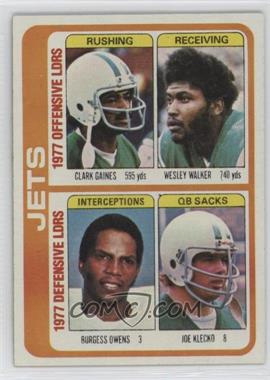 1978 Topps - [Base] #519 - Clark Gaines, Wesley Walker, Burgess Owens, Joe Klecko