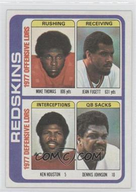 1978 Topps - [Base] #528 - Mike Thomas, Jean Fugett, Ken Houston, Dennis Johnson