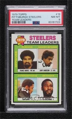 1979 Topps - [Base] #19 - Franco Harris, Larry Anderson, Tony Dungy, L.C. Greenwood) [PSA 8 NM‑MT]