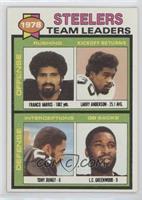 Franco Harris, Larry Anderson, Tony Dungy, L.C. Greenwood)