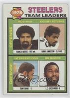 Franco Harris, Larry Anderson, Tony Dungy, L.C. Greenwood)