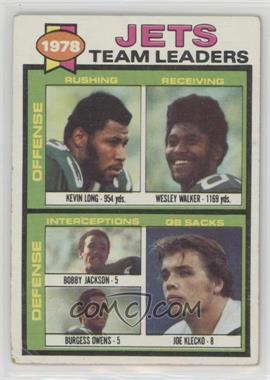 1979 Topps - [Base] #226 - Kevin Long, Wesley Walker, Bobby Jackson, Burgess Owens, Joe Klecko [Poor to Fair]
