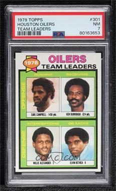 1979 Topps - [Base] #301 - Earl Campbell, Willie Alexander, Ken Burrough, Elvin Bethea [PSA 7 NM]