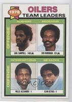 Earl Campbell, Willie Alexander, Ken Burrough, Elvin Bethea