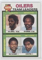 Earl Campbell, Willie Alexander, Ken Burrough, Elvin Bethea