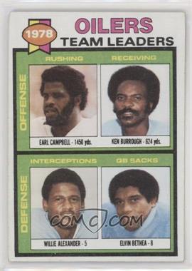 1979 Topps - [Base] #301 - Earl Campbell, Willie Alexander, Ken Burrough, Elvin Bethea [Poor to Fair]