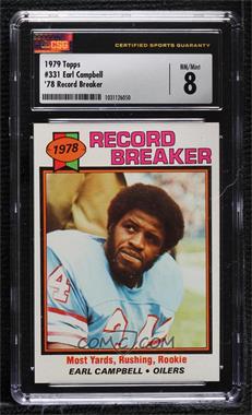 1979 Topps - [Base] #331 - Earl Campbell [CSG 8 NM/Mint]
