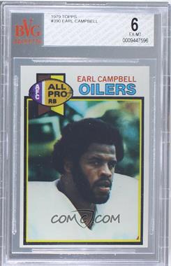 1979 Topps - [Base] #390 - Earl Campbell [BVG 6 EX‑MT]