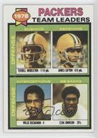 Terdell Middleton, James Lofton, Willie Buchanon, Ezra Johnson