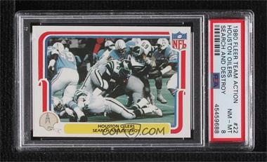 1980 Fleer NFL Team Action - [Base] #22 - Houston Oilers Search and Destroy [PSA 8 NM‑MT]