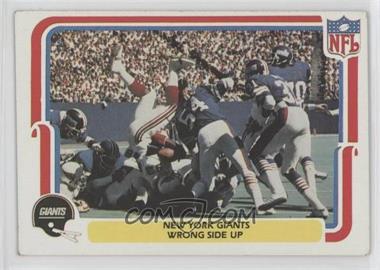 1980 Fleer NFL Team Action - [Base] #36 - New York Giants Wrong Side Up