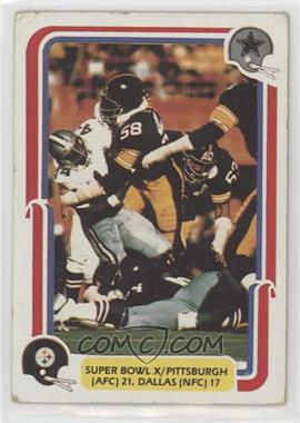 1980 Fleer NFL Team Action - [Base] #66 - Super Bowl X