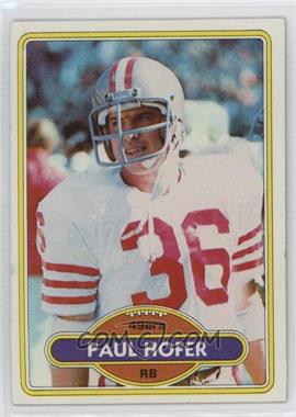 1980 Topps - [Base] #178 - Paul Hofer