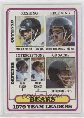 1980 Topps - [Base] #226 - Walter Payton, Brian Baschnagel, Gary Fencik, Terry Schmidt, Jim Osborne [Poor to Fair]