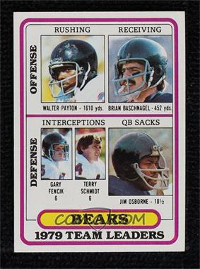 1980 Topps - [Base] #226 - Walter Payton, Brian Baschnagel, Gary Fencik, Terry Schmidt, Jim Osborne [Poor to Fair]