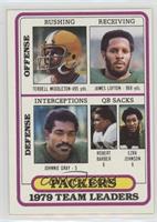 Terdell Middleton, James Lofton, Johnnie Gray, Robert Barber, Ezra Johnson