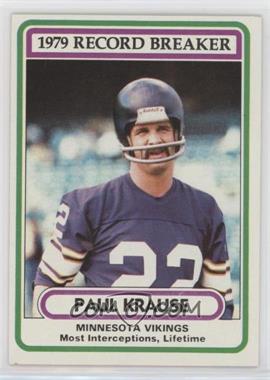 1980 Topps - [Base] #4 - Paul Krause