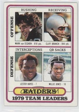 1980 Topps - [Base] #468 - Mark van Eeghen, Cliff Branch, Lester Hayes, Willie Jones