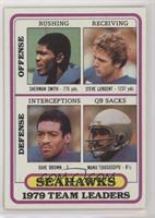 Sherman Smith, Steve Largent, Dave Brown, Manu Tuiasosopo