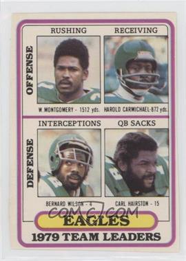 1980 Topps - Team Checklist Poster Cards #132 - Philadelphia Eagles (Wilbert Montgomery, Harold Carmichael, Bernard Wilson, Carl Hairston)