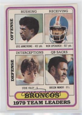 1980 Topps - Team Checklist Poster Cards #151 - Denver Broncos (Otis Armstrong, Rick Upchurch, Steve Foley, Brison Manor)