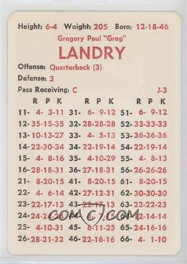 1981 APBA Football 1980 Season - [Base] #_GRLA - Greg Landry